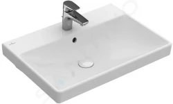 VILLEROY & BOCH - Avento Umyvadlo nábytkové 600x470 mm, s přepadem, otvor pro baterii, CeramicPlus, Stone White (415860RW)