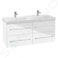 VILLEROY & BOCH - Avento Umyvadlová skříňka, 1180x514x452 mm, 4 zásuvky, Crystal White (A89300B4)