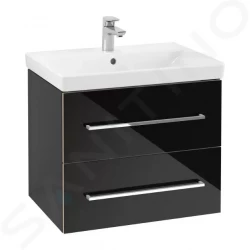 VILLEROY & BOCH - Avento Umyvadlová skříňka, 630x514x452 mm, 2 zásuvky, Crystal Black (A89000B3)