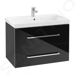 VILLEROY & BOCH - Avento Umyvadlová skříňka, 780x514x452 mm, 2 zásuvky, Crystal Black (A89100B3)