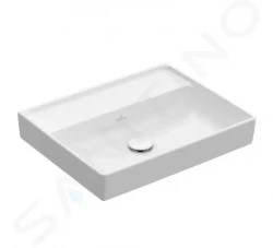 VILLEROY & BOCH - Collaro Umyvadlo 550x440 mm, bez přepadu, bez otvoru pro baterii, CeramicPlus, Stone White (4A3358RW)