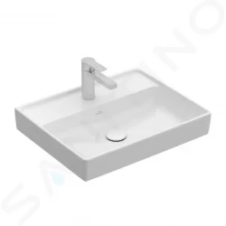 VILLEROY & BOCH - Collaro Umyvadlo 550x440 mm, bez přepadu, otvor pro baterii, alpská bílá (4A335601)