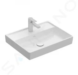 VILLEROY & BOCH - Collaro Umyvadlo 600x470 mm, bez přepadu, otvor pro baterii, alpská bílá (4A336101)