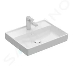 VILLEROY & BOCH - Collaro Umyvadlo 600x470 mm, bez přepadu, otvor pro baterii, CeramicPlus, alpská bílá (4A3361R1)