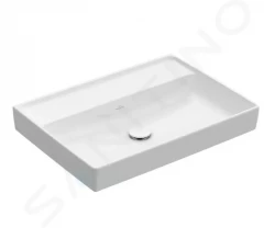 VILLEROY & BOCH - Collaro Umyvadlo 650x470 mm, bez přepadu, bez otvoru pro baterii, CeramicPlus, Stone White (4A3368RW)