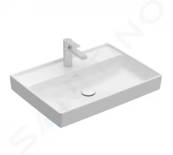 VILLEROY & BOCH - Collaro Umyvadlo 650x470 mm, bez přepadu, otvor pro baterii, CeramicPlus, alpská bílá (4A3366R1)