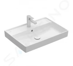 VILLEROY & BOCH - Collaro Umyvadlo 650x470 mm, s přepadem, otvor pro baterii, CeramicPlus, alpská bílá (4A3365R1)