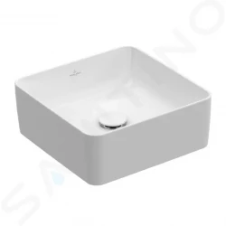 VILLEROY & BOCH - Collaro Umyvadlo na desku, 380x380 mm, CeramicPlus, Stone White (4A2138RW)