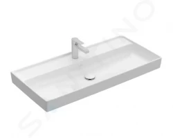 VILLEROY & BOCH - Collaro Umyvadlo nábytkové 1000x470 mm, bez přepadu, otvor pro baterii, CeramicPlus, alpská bílá (4A33A2R1)