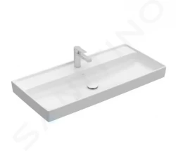 VILLEROY & BOCH - Collaro Umyvadlo nábytkové 1000x470 mm, bez přepadu, otvor pro baterii, CeramicPlus, Stone White (4A33A2RW)