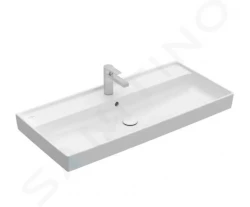 VILLEROY & BOCH - Collaro Umyvadlo nábytkové 1000x470 mm, s přepadem, otvor pro baterii, CeramicPlus, alpská bílá (4A33A5R1)