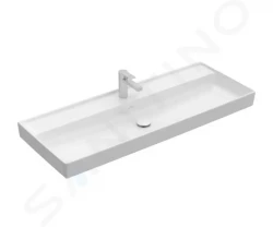 VILLEROY & BOCH - Collaro Umyvadlo nábytkové 1200x470 mm, bez přepadu, otvor pro baterii, CeramicPlus, Stone White (4A33C2RW)