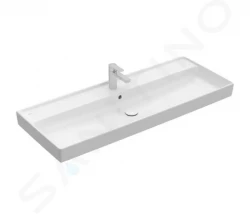 VILLEROY & BOCH - Collaro Umyvadlo nábytkové 1200x470 mm, s přepadem, otvor pro baterii, CeramicPlus, alpská bílá (4A33C5R1)