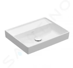 VILLEROY & BOCH - Collaro Umyvadlo nábytkové 600x470 mm, bez přepadu, bez otvoru pro baterii, CeramicPlus, alpská bílá (4A3363R1)