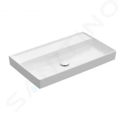 VILLEROY & BOCH - Collaro Umyvadlo nábytkové 800x470 mm, bez přepadu, bez otvoru pro baterii, CeramicPlus, alpská bílá (4A3383R1)