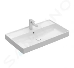 VILLEROY & BOCH - Collaro Umyvadlo nábytkové 800x470 mm, s přepadem, otvor pro baterii, alpská bílá (4A338001)