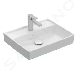 VILLEROY & BOCH - Collaro Umývátko 500x400 mm, bez přepadu, 1 otvor pro baterii, CeramicPlus, Stone White (433451RW)