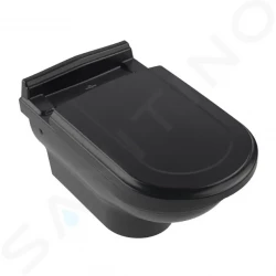 VILLEROY & BOCH - Hommage Závěsné WC, CeramicPlus, Pure Black (6661B0R7)