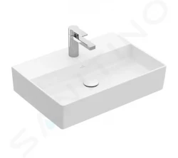 VILLEROY & BOCH - Memento 2.0 Umyvadlo 500x420 mm, bez přepadu, otvor pro baterii, CeramicPlus, alpská bílá (4A225LR1)