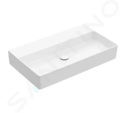 VILLEROY & BOCH - Memento 2.0 Umyvadlo 800x470 mm, bez přepadu, bez otvoru pro baterii, CeramicPlus, alpská bílá (4A2283R1)