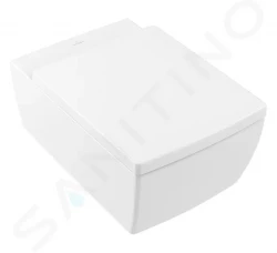 VILLEROY & BOCH - Memento 2.0 Závěsné WC, zadní odpad, DirectFlush, CeramicPlus, Stone White (4633R0RW)