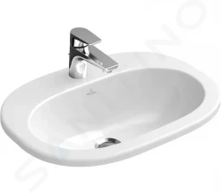 VILLEROY & BOCH - O.novo Umyvadlo zápustné 560x405 mm, bez přepadu, otvor pro baterii, alpská bílá (41615701)