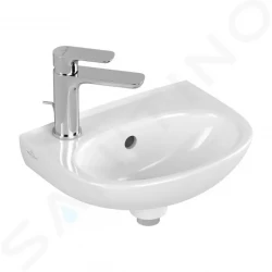 VILLEROY & BOCH - O.novo Umývátko 36x28 cm, s přepadem, otvor pro baterii, alpská bílá (43403L01)