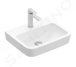 VILLEROY & BOCH - O.novo Umývátko 450x370 mm, bez přepadu, otvor pro baterii, alpská bílá (43444601)