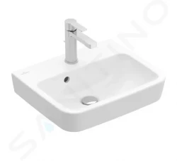 VILLEROY & BOCH - O.novo Umývátko 450x370 mm, s přepadem, otvor pro baterii, alpská bílá (43444501)