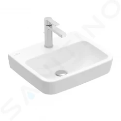 VILLEROY & BOCH - O.novo Umývátko 500x370 mm, bez přepadu, otvor pro baterii, alpská bílá (43445101)