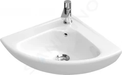 VILLEROY & BOCH - O.novo Umývátko Compact 415x415 mm, s přepadem, 1 otvor pro baterii, alpská bílá (73274001)