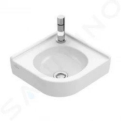 VILLEROY & BOCH - O.novo Umývátko rohové 320x320 mm, bez přepadu, 1 otvor pro baterii, alpská bílá (73103301)