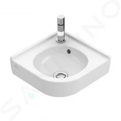 VILLEROY & BOCH - O.novo Umývátko rohové 320x320 mm, s přepadem, 1 otvor pro baterii, alpská bílá (73103201)