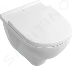 VILLEROY & BOCH - O.novo Závěsné WC se sedátkem SoftClose, Combi-Pack, s CeramicPlus, bílá (5660H1R1)