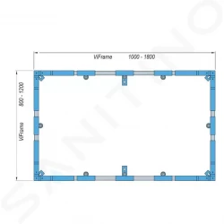 VILLEROY & BOCH - Příslušenství Instalační rám ViFrame pro vaničky z materiálu Quaryl od 1000x1000 mm (U91412400)