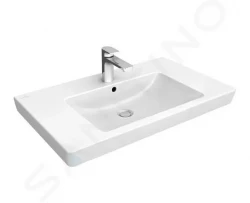 VILLEROY & BOCH - Subway 2.0 Umyvadlo 800x470 mm, s přepadem, otvor pro baterii, CeramicPlus, alpská bílá (71758GR1)