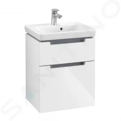 VILLEROY & BOCH - Subway 2.0 Umyvadlová skříňka, 485x590x379 mm, 2 zásuvky, Glossy White (A90710DH)