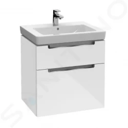 VILLEROY & BOCH - Subway 2.0 Umyvadlová skříňka, 637x590x454 mm, 2 zásuvky, Glosy White (A91010DH)