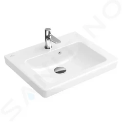 VILLEROY & BOCH - Subway 2.0 Umývátko nábytkové 450x370 mm, s přepadem a otvorem pro baterii, bílá (7315F501)