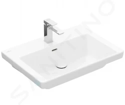 VILLEROY & BOCH - Subway 3.0 Umyvadlo 650x470 mm, s přepadem, otvor pro baterii, CeramicPlus, alpská bílá (4A7065R1)