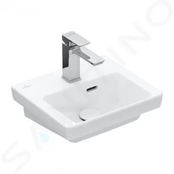 VILLEROY & BOCH - Subway 3.0 Umývátko nábytkové 370x305 mm, s přepadem, otvor pro baterii, CeramicPlus, alpská bílá (437037R1)