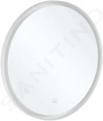 VILLEROY & BOCH - Subway 3.0 Zrcadlo v rámu s LED osvětlením, průměr 71 cm, dotykový senzor (A4647100)