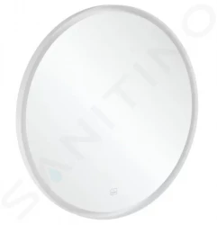 VILLEROY & BOCH - Subway 3.0 Zrcadlo v rámu s LED osvětlením, průměr 91 cm, dotykový senzor (A4649100)