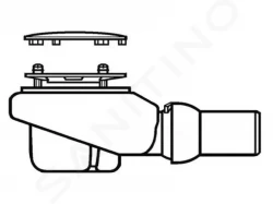 VILLEROY & BOCH - Subway Infinity Odtoková souprava Tempoplex Plus Compact, průměr 90 mm, chrom (92260061)