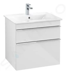 VILLEROY & BOCH - Venticello Umyvadlová skříňka, 603x590x502 mm, 2 zásuvky, Glosy White (A92401DH)