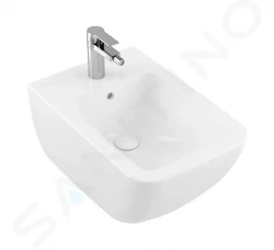 VILLEROY & BOCH - Venticello Závěsný bidet, s 1 otvorem pro baterii, CeramicPlus, Stone White (441100RW)